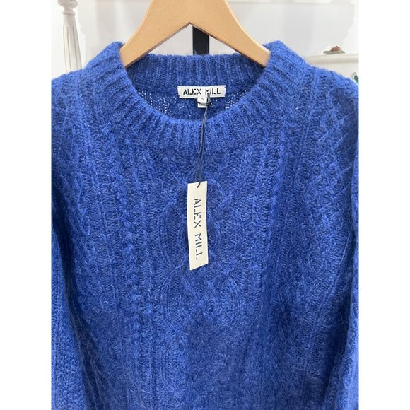 Tuckernuck Alex Mill Catskill Willow Fisherman Sweater Size Medium Cobalt Blue $ - Picture 3 of 4